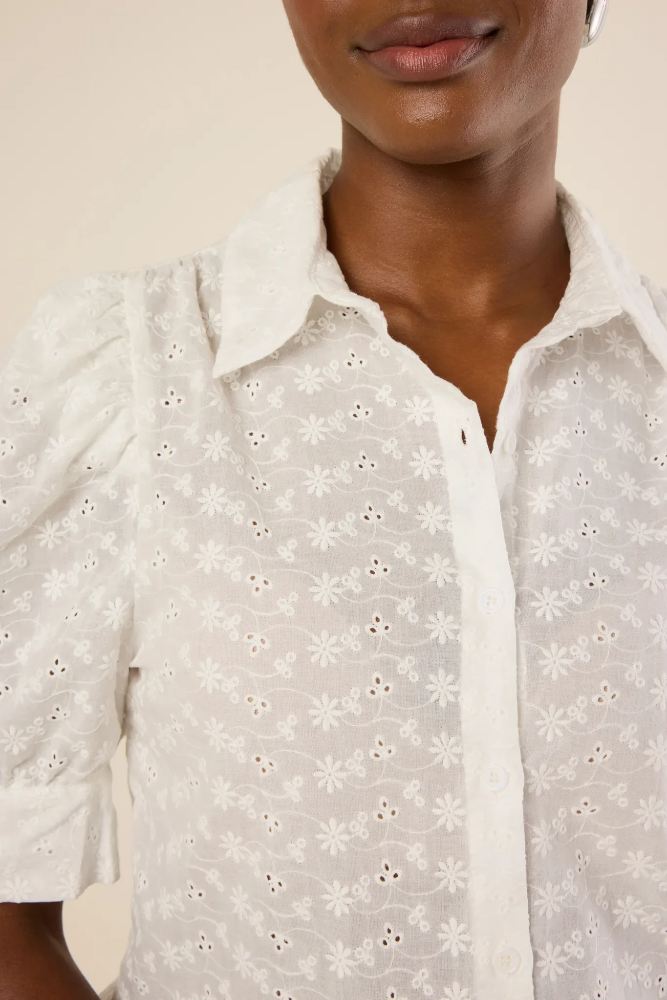 Dawson Top- White Eyelet