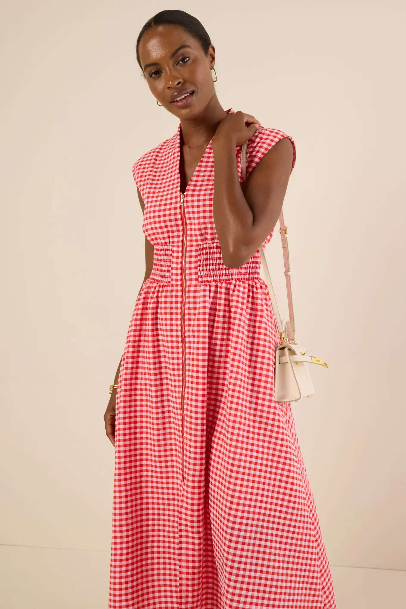Collins Dress- Red Gingham