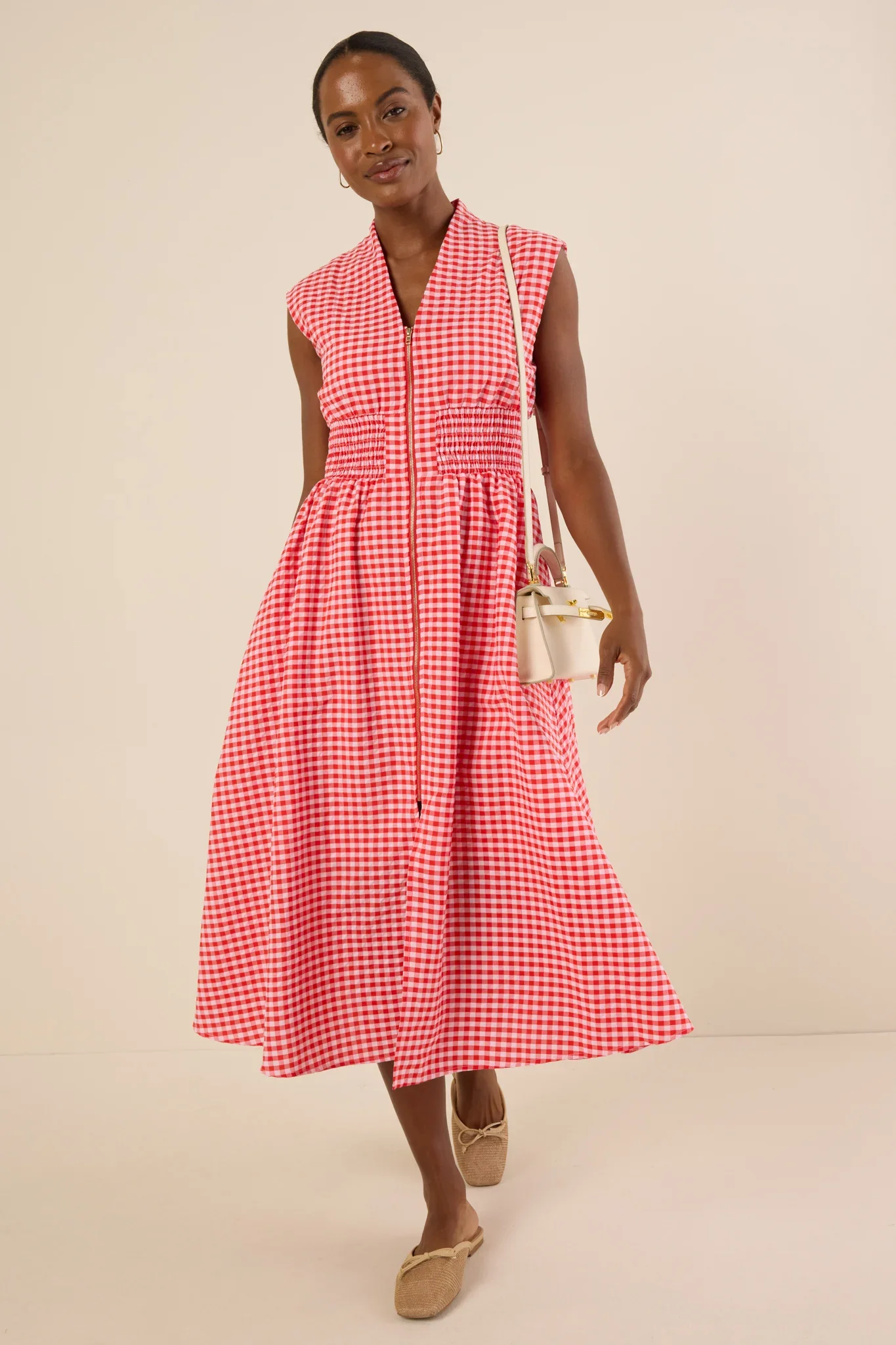 Collins Dress- Red Gingham