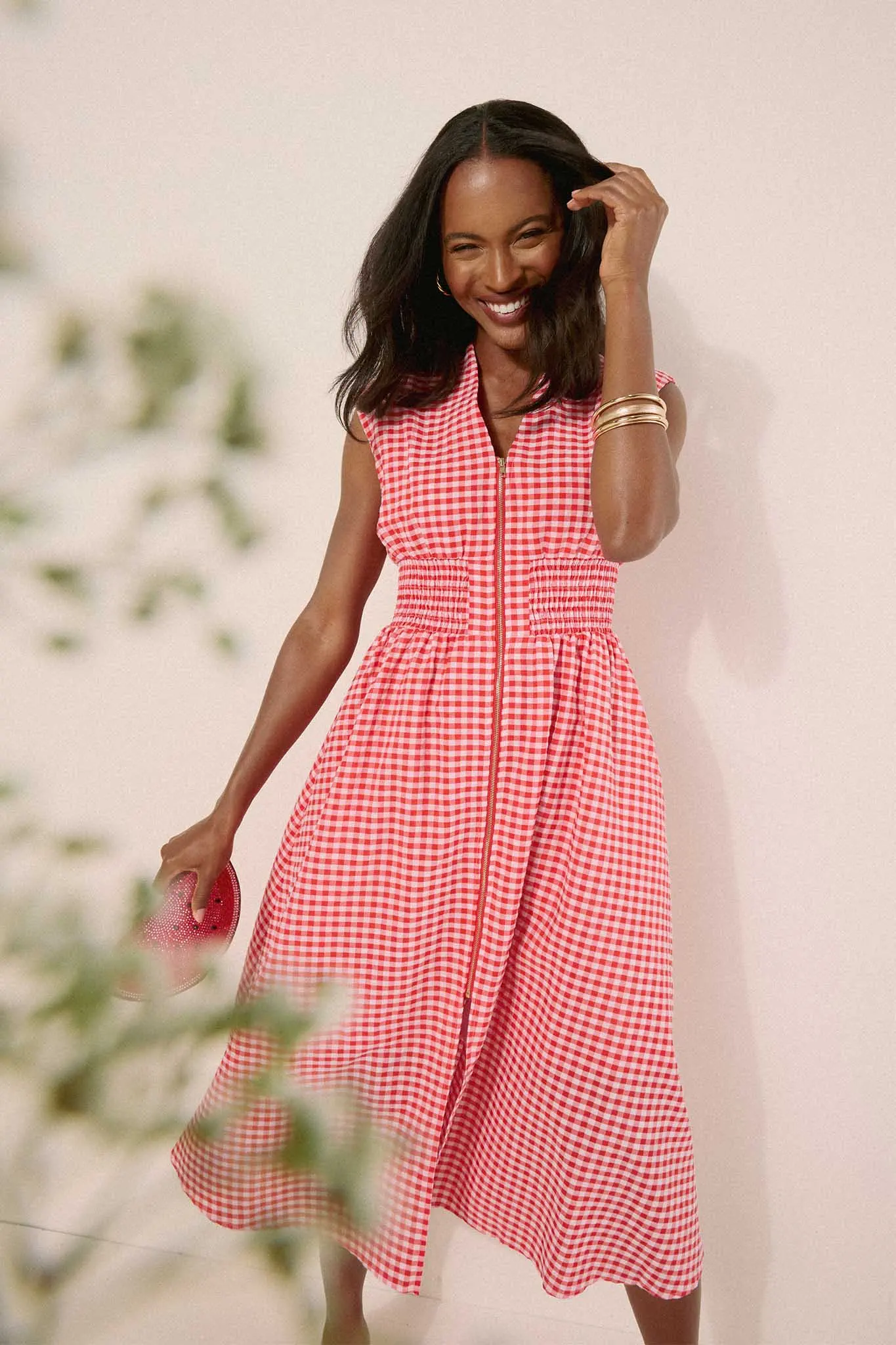 Collins Dress- Red Gingham